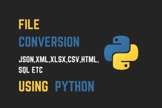 parse, extract, convert data csv, json, html, xml using python script