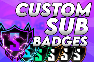 create unique, custom sub badges for your twitch or youtube