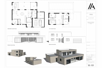 draft architecture drawing autocad 2d floor plan house design