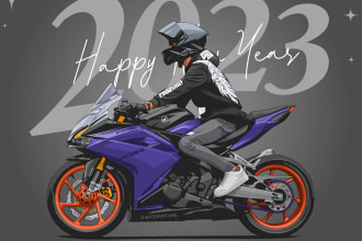 draw your motorcycle or other vehicle in my style
