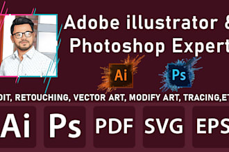deliver adobe illustrator work in ai, svg, pdf, eps