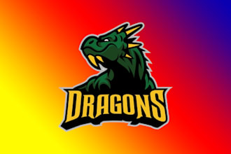 create beautiful dragon head  logo for your business only 12 hours