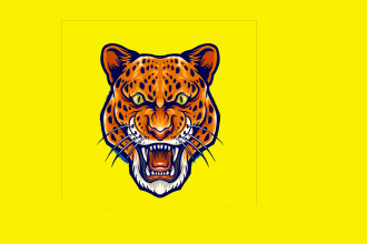 design awesome angry aggressive leopard head logo with express delivery