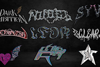design cool and unique y2k logo