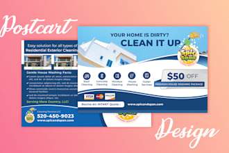 design handyman, construction, plumber flyer, postcard design, eddm postcard