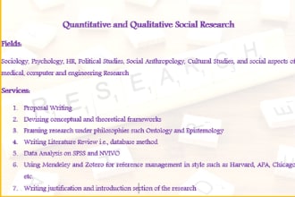offer research related services in the field of social sciences