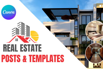 design unique real estate flyer, instagram post, or real estate templates