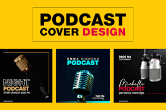 l do attractive podcast cover design, podcast cover artwork, podcast logo