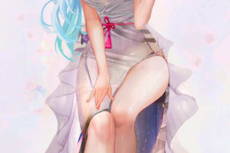 create anime, fanart, original character, nsfw