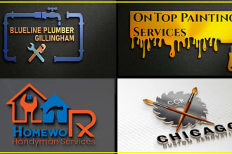 do elegant handyman woodworking and home improvement logo