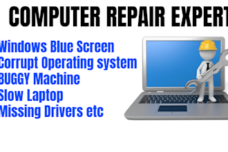 fix PC laptop slow,blue screen,repair and optimize