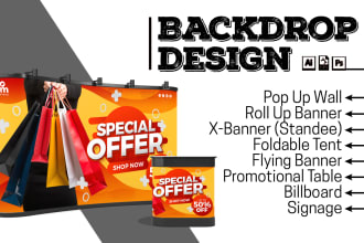design backdrop and trade show booth for your exhibition