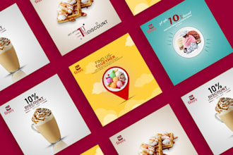 design attractive social media post instagram post ads