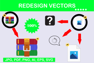 do objects, products into simple flat vector illustrations