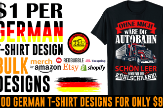 do bulk trendy german language t shirt designs