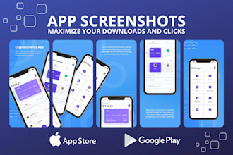 design eye catching playstore and appstore app screenshots