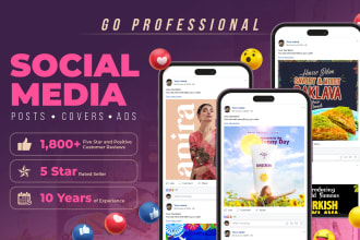 design professional social media posts, ads and cover photo