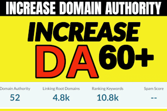 increase moz da domain authority 60 plus
