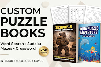 create word search and sudoku puzzle books for amazon KDP