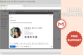 create professional clickable email signature for gmail