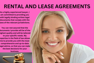 draft rental agreement, lease agreement, joint venture agreement, gdpr policy