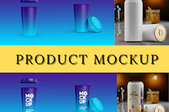 create realistic 3d mockup of product