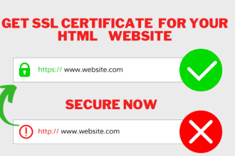install SSL certificate on your HTML website http to https