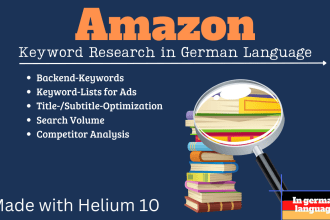 do a keyword research for amazon kdp or fba for you in german