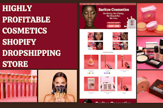 design beauty cosmetics shopify store spa beauty shopify dropshipping store