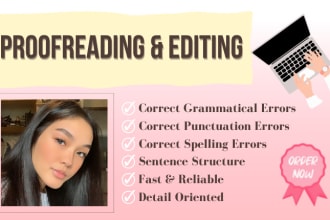 professionally proofread and edit your novel, article, story etc