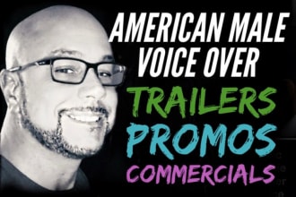 record a movie trailer voice or deep voice over announcer