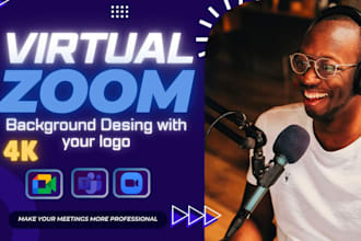 design a custom virtual zoom background for your meetings