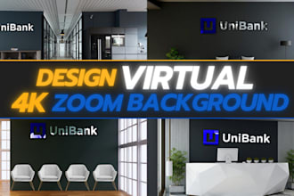 design a custom virtual zoom background for your meetings