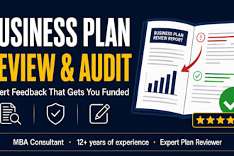 review and improve business plans and market analysis reports