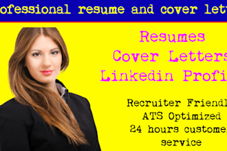 write your resume and cover letter
