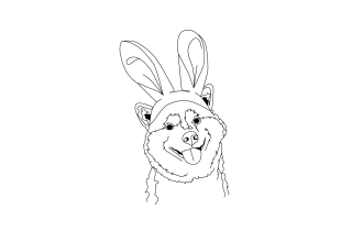 draw a minimalist pet cartoon portrait illustration for a tshirt design and gift