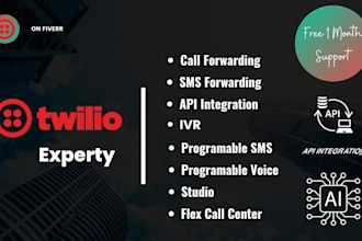 build twilio API integration, bulk SMS, ai voice call IVR, chatbot autoresponder
