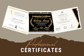 design professional award certificates