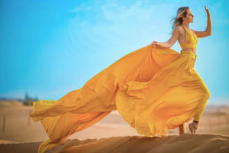 do your photoshoot with flying dress in dubai