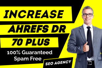 increase domain rating, increase ahrefs dr, increase DR 70 plus