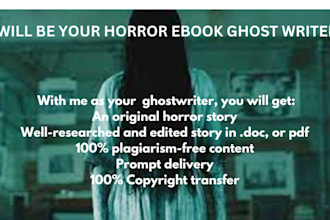be your horror ebook writer thriller ebook ghostwriter