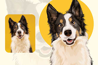 pet portrait illustration for you