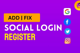 set up facebook login, google login, social login on wordpress website
