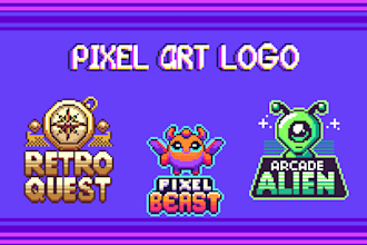 create logo pixel art design