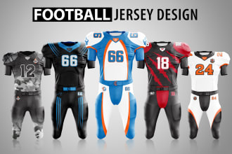 do american football jersey design, sublimation uniform 3d mockup