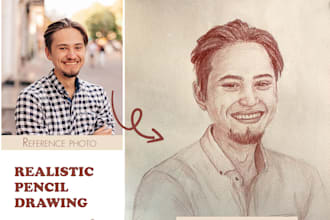 draw a realistic pencil portrait by your photo