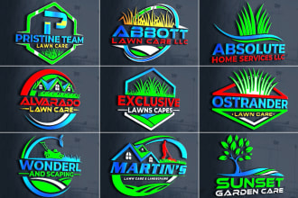 create landscape, agriculture, and lawn care business logo