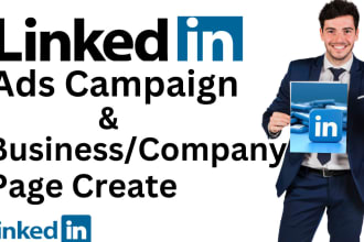 setup targeted linkedin ads and business company page create