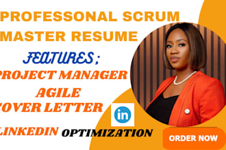 write scrum master resume CV, pmp, agile resume, IT cover letter and linkedin