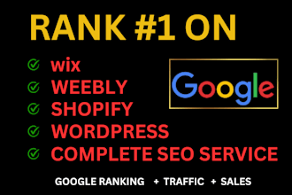 optimize website SEO for shopify, wordpress, wix, squarespace for google ranking